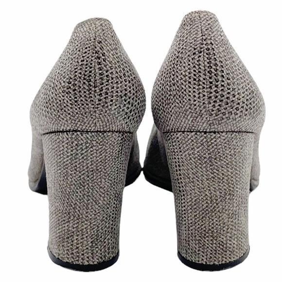 Vintage Stuart Weitzman Taupe Smoke Leather Iguana Print Pumps Women’s Size 6.5 - Picture 9 of 13